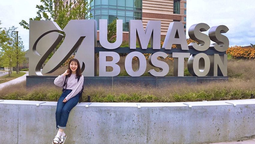 マサチューセッツ州のマサチューセッツ大学ボストン校（the University of Massachusetts Boston）に留学する李さん